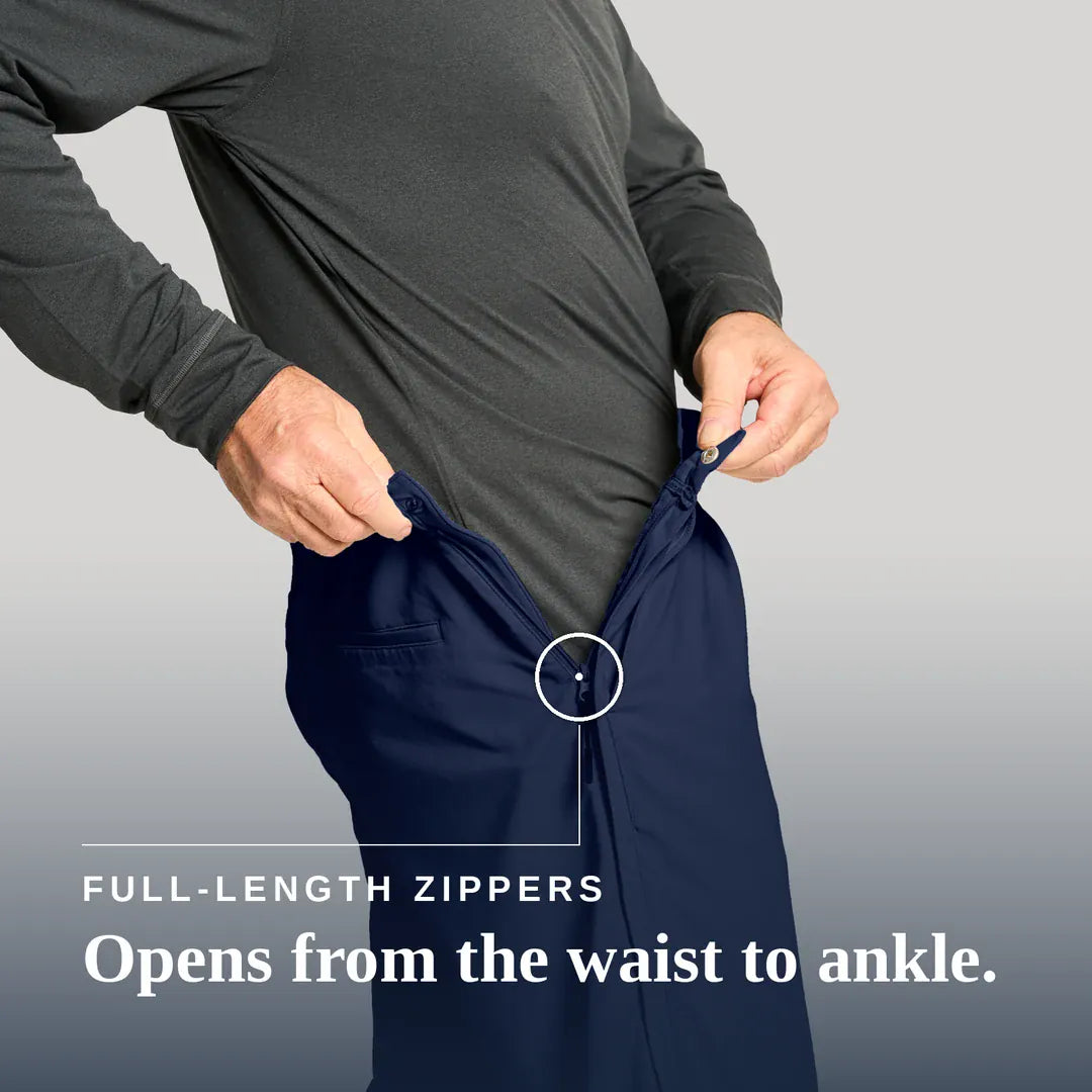 ["Joe & Bella Everyday Side-Zip Pants for Men ", "Navy"]