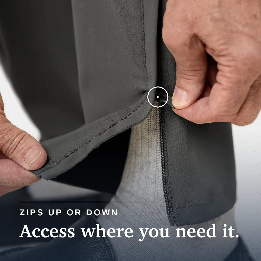 Joe & Bella Everyday Side-Zip Pants for Men #Slate Grey