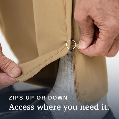 Joe & Bella Dark Khaki / S Everyday Side-Zip Pants for Men #Dark Khaki