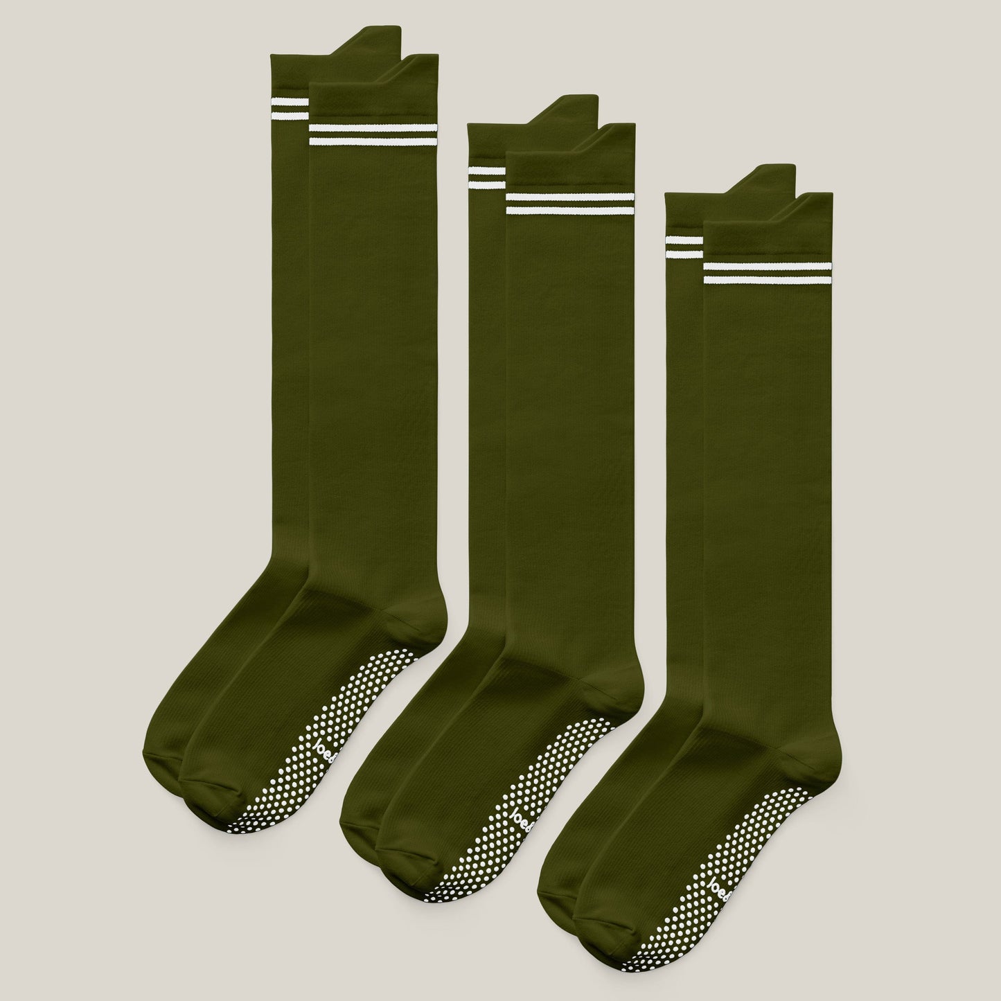 Joe & Bella Big-Grip No-Slip Compression Socks: 3-Pack#Green