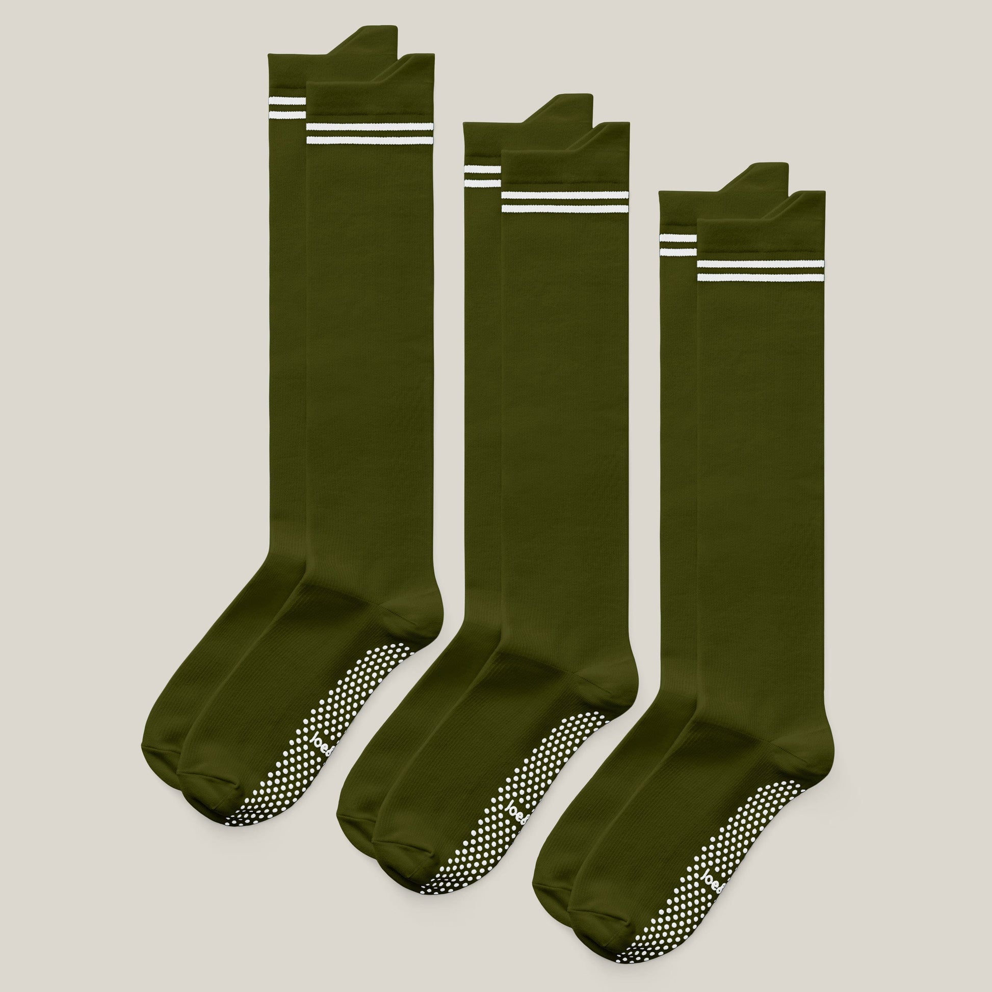 ["Joe & Bella Big-Grip No-Slip Compression Socks: 3-Pack", "Green"]