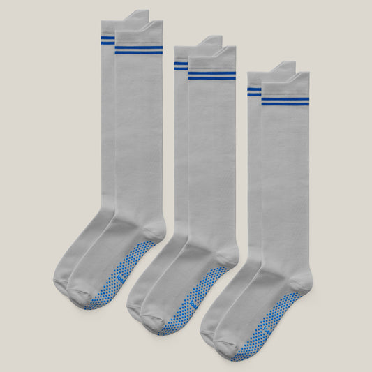 Joe & Bella Big-Grip No-Slip Compression Socks: 3-Pack#Grey