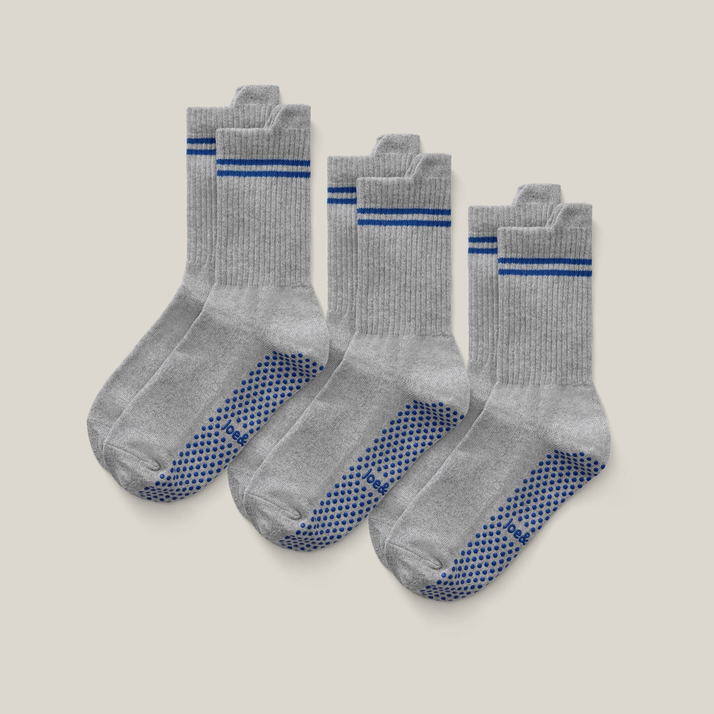 Joe & Bella Grey / REG Everyday Gripper Socks 12-Pack#Grey