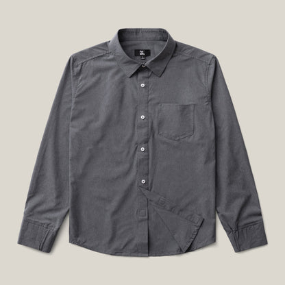 Joe & Bella Heathered Grey / S Everyday Magnetic Button-Down for Men | Tailored-Fit#Heathered Grey