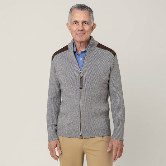 Joe & Bella Heathered Grey / S Signature Magnetic Zip-Up for Men#Heathered Grey