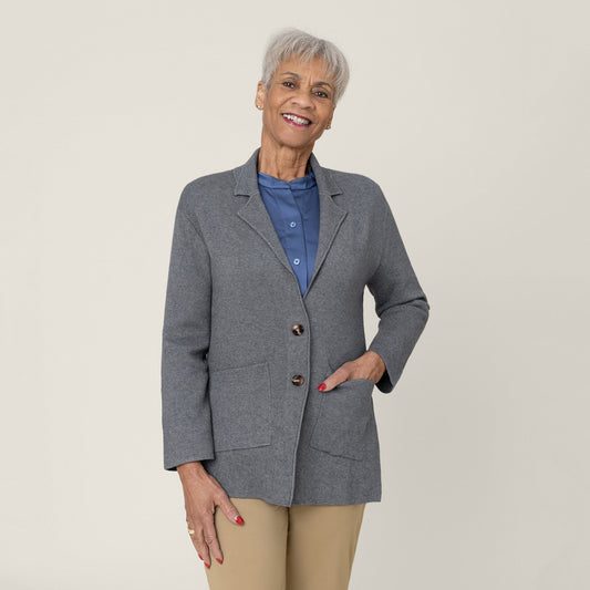 Joe & Bella Heathered Grey / XS Signature Magnetic Cardigan for Women#Heathered Grey