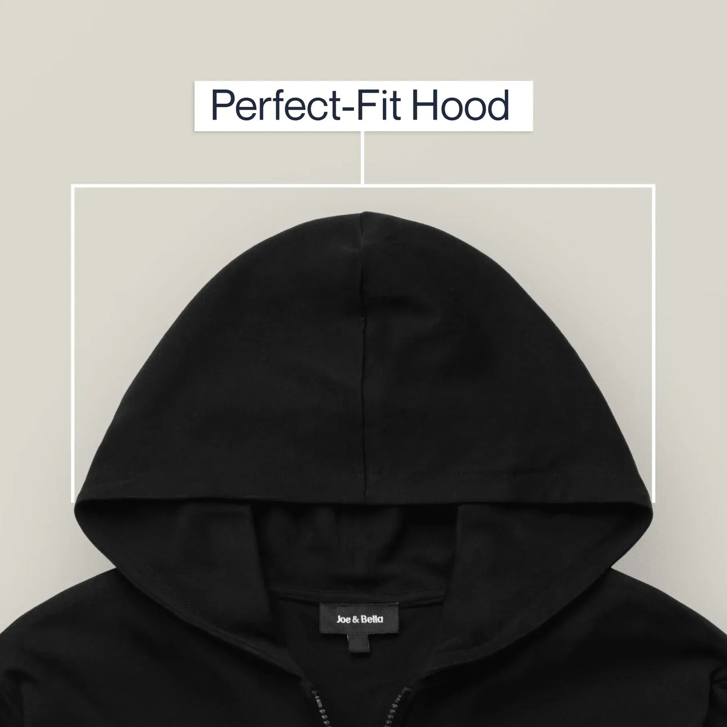 Joe & Bella HoodEase™: The Magnetic-Zip-Up Hoodie  #Black