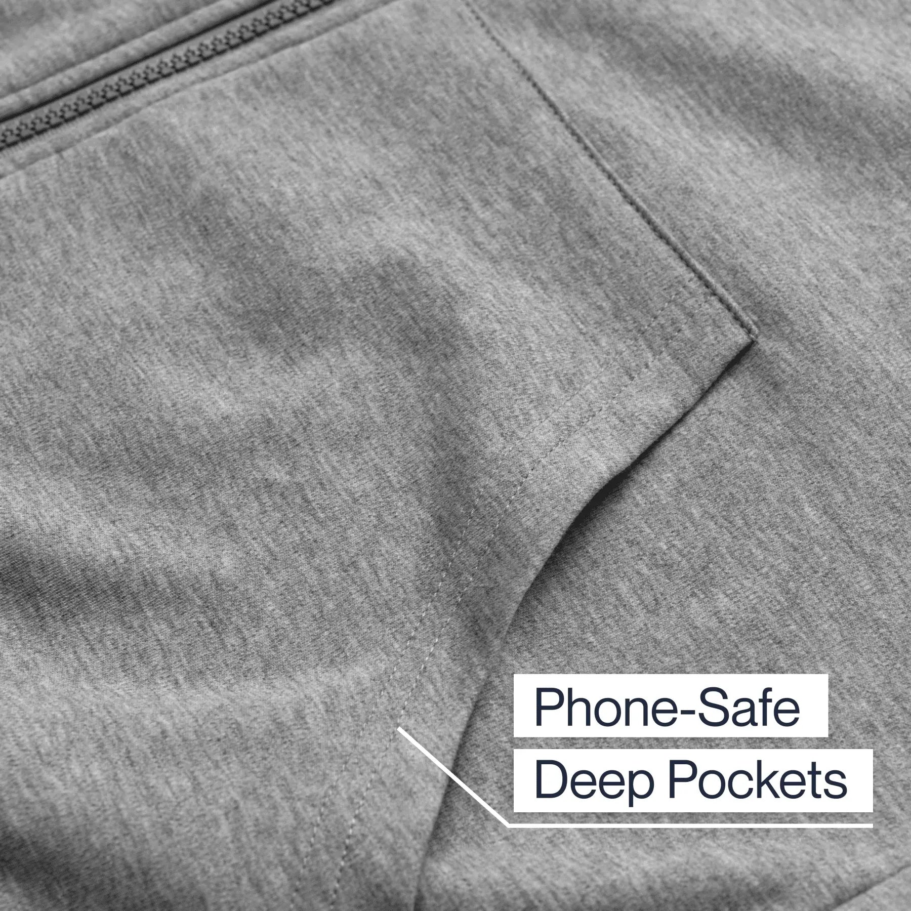 ["Joe & Bella HoodEase™: The Magnetic-Zip-Up Hoodie ", "Heathered Grey"]