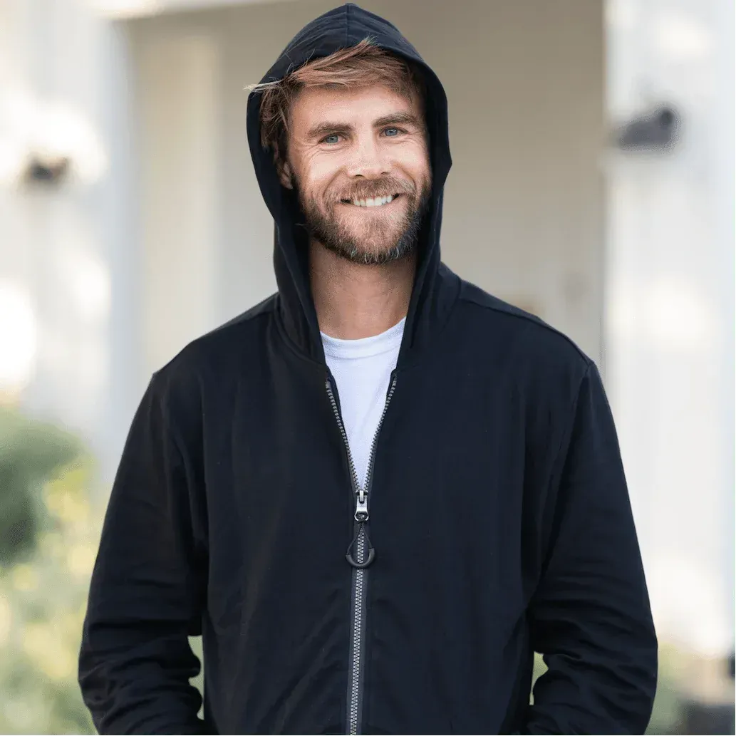 ["Joe & Bella HoodEase™: The Magnetic-Zip-Up Hoodie  ", "Black"]