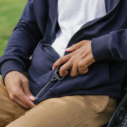 Joe & Bella HoodEase™: The Magnetic-Zip-Up Hoodie #Navy