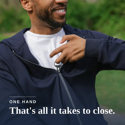 Joe & Bella HoodEase™: The Magnetic-Zip-Up Hoodie #Navy
