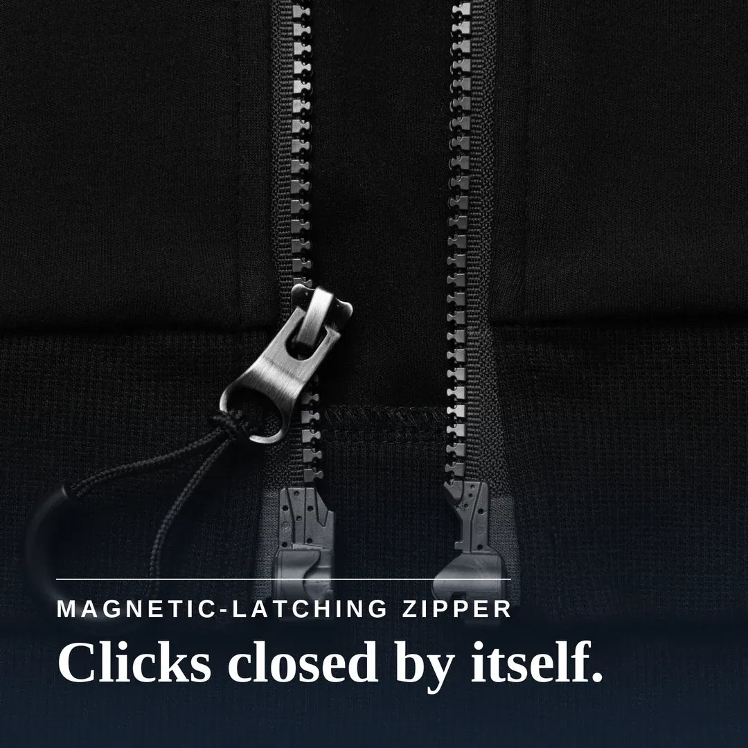 Joe & Bella HoodEase™: The Magnetic-Zip-Up Hoodie  #Black