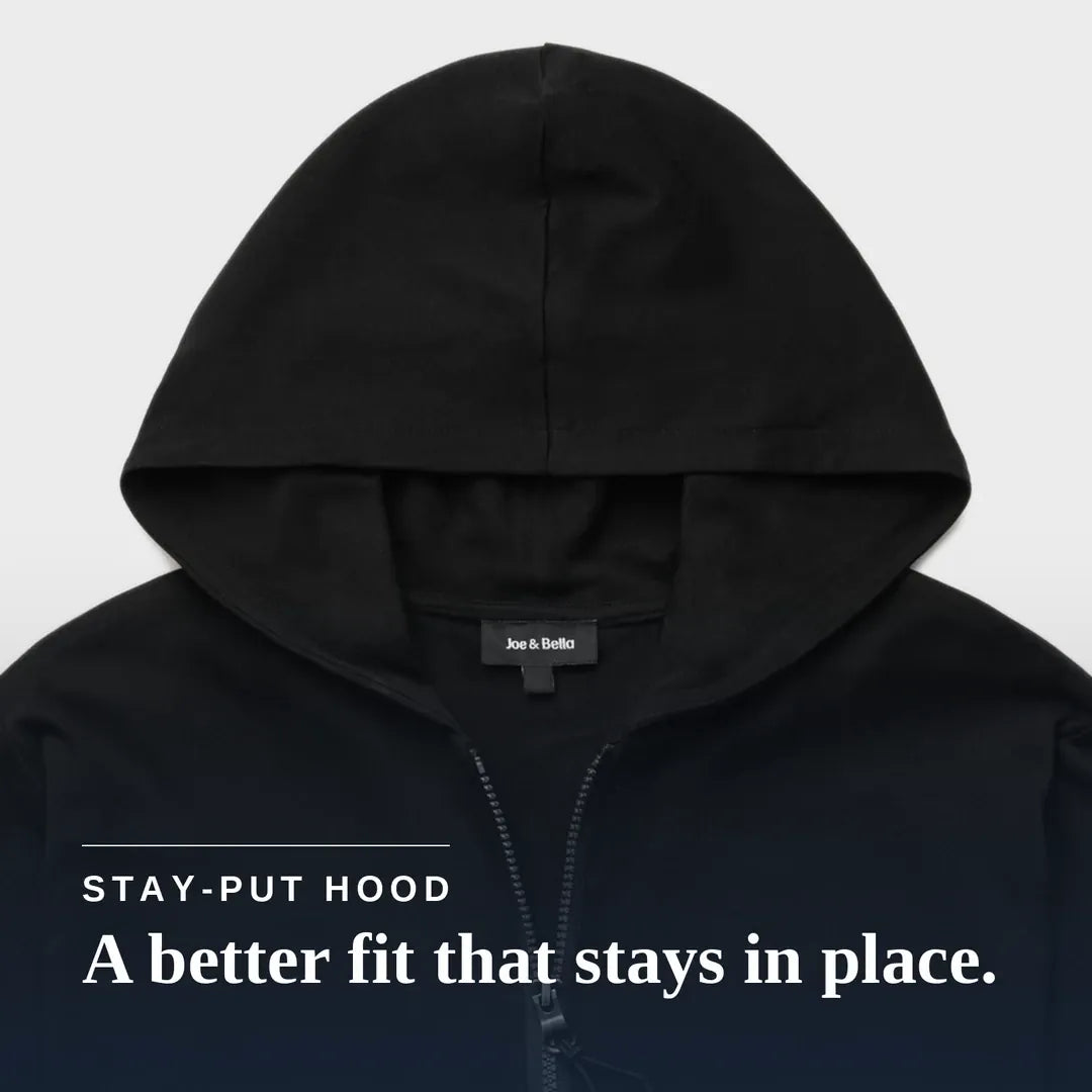 ["Joe & Bella HoodEase™: The Magnetic-Zip-Up Hoodie  ", "Black"]