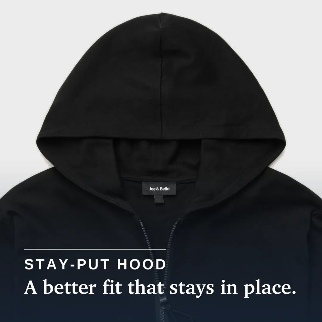 ["Joe & Bella HoodEase™: The Magnetic-Zip-Up Hoodie  ", "Black"]