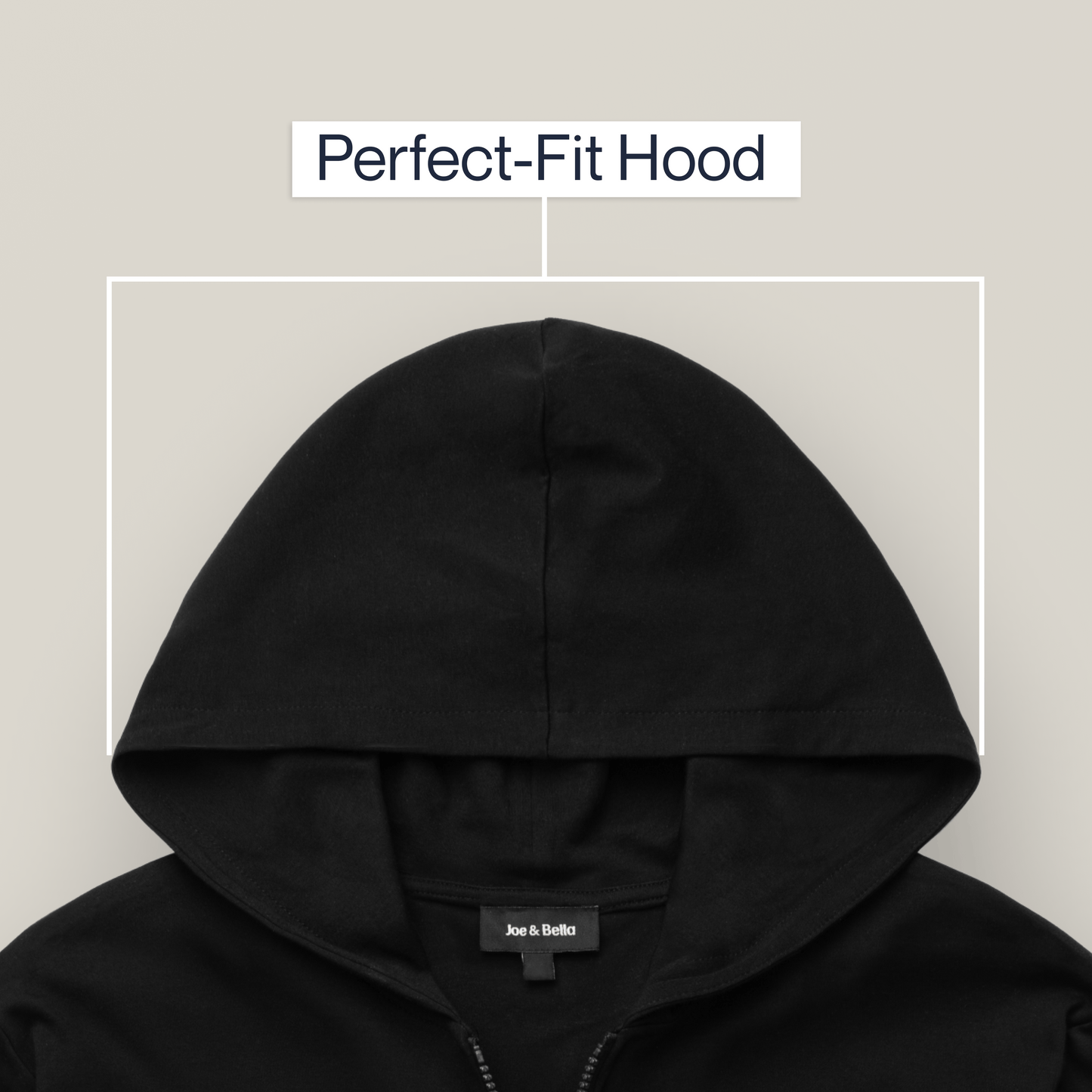 Joe & Bella HoodEase™: The Magnetic-Zip-Up Hoodie  #Black