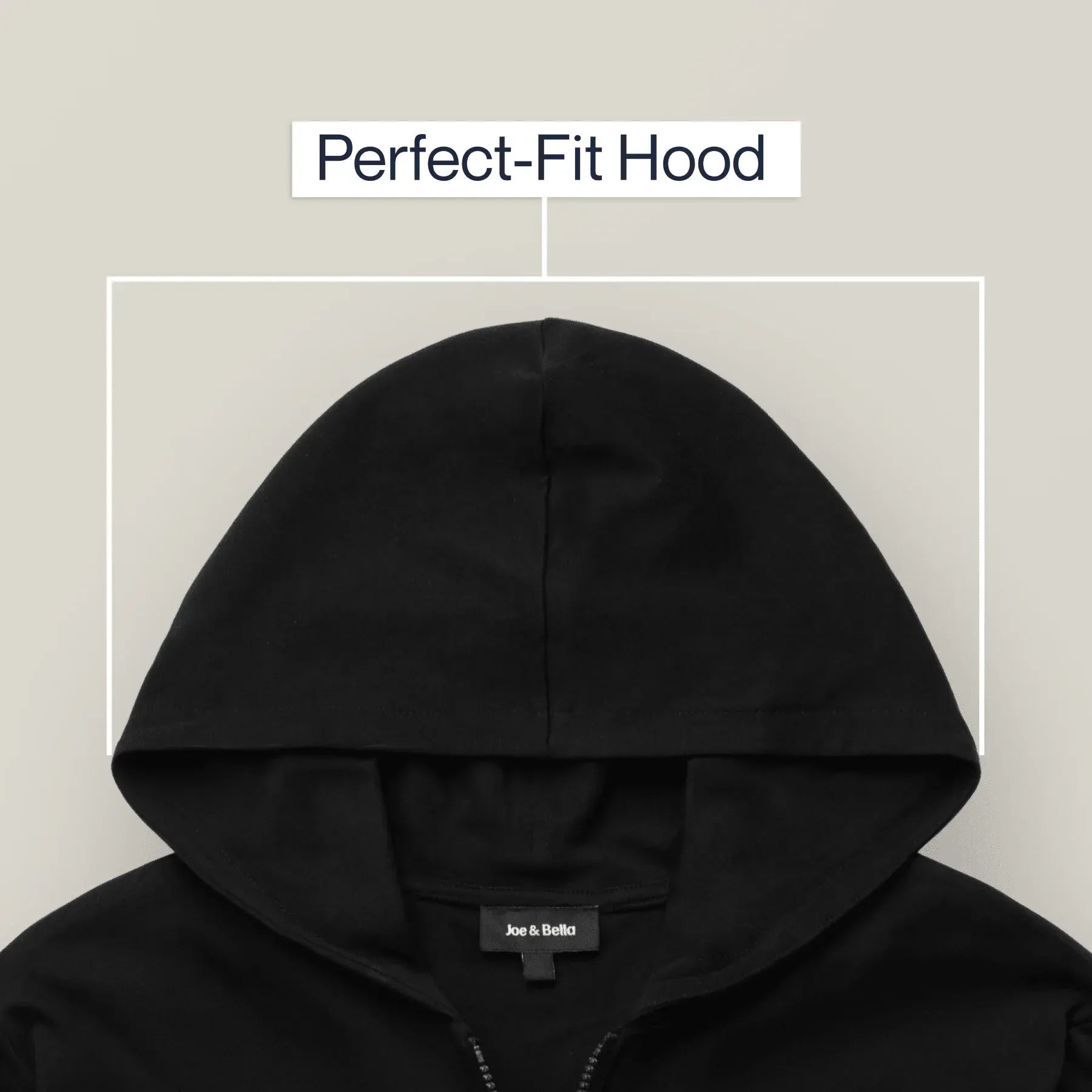 ["Joe & Bella HoodEase™: The Magnetic-Zip-Up Hoodie  ", "Black"]