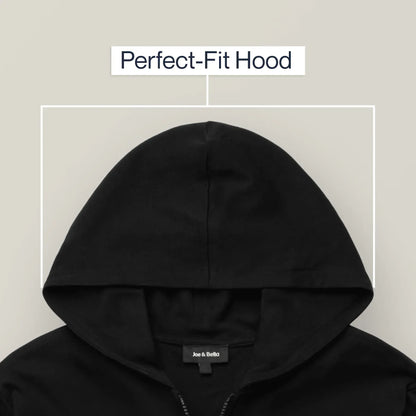 Joe & Bella HoodEase™: The Magnetic-Zip-Up Hoodie  #Black