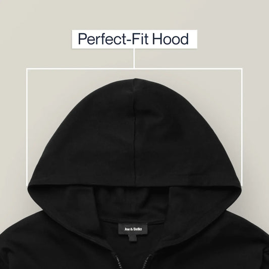 Joe & Bella HoodEase™: The Magnetic-Zip-Up Hoodie  #Black
