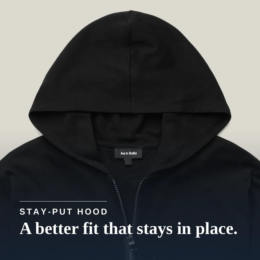 ["Joe & Bella HoodEase™: The Magnetic-Zip-Up Hoodie  ", "Black"]
