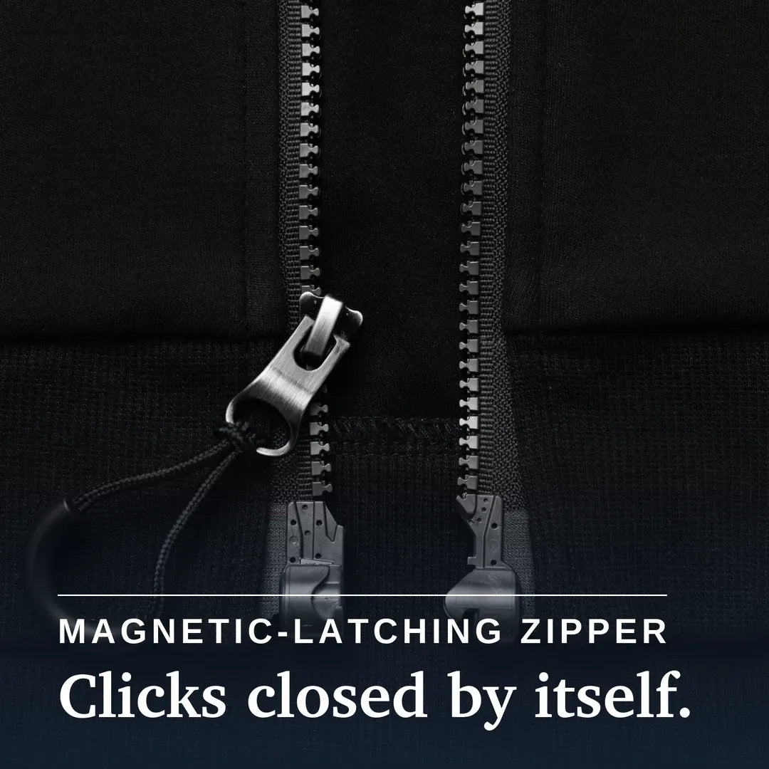 Joe & Bella HoodEase™: The Magnetic-Zip-Up Hoodie  #Black