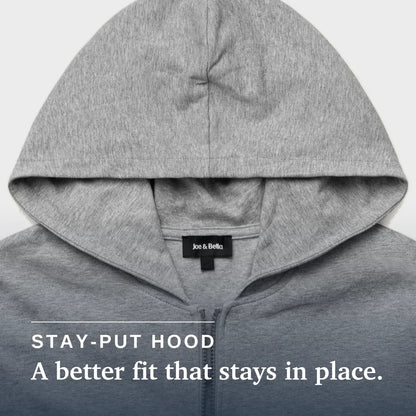 Joe & Bella Heathered Grey / S HoodEase™: The Magnetic-Zip-Up Hoodie for Women #Grey
