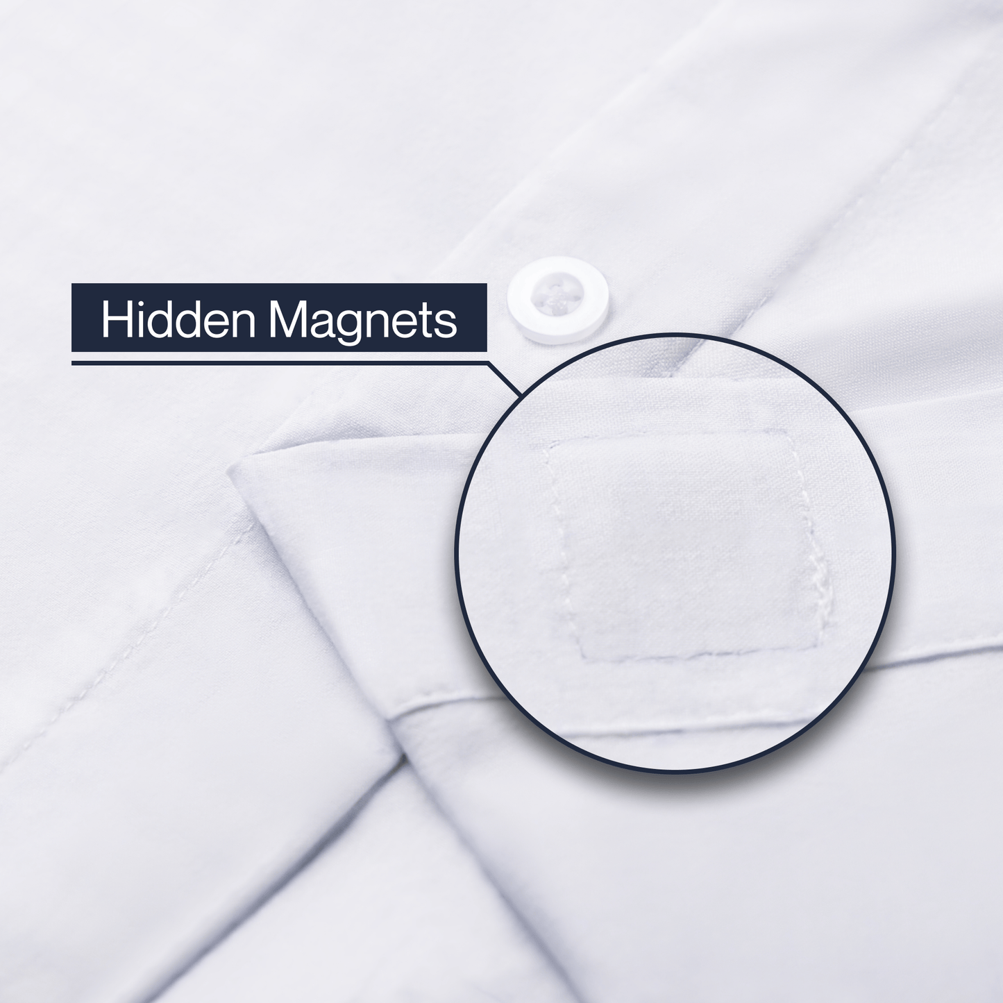 Joe & Bella White / S Magnetic Button-Down for Men | Relaxed-Fit#White