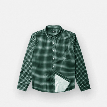 Joe & Bella Everyday Magnetic Button-Down for Men | Tailored-Fit#Green Check