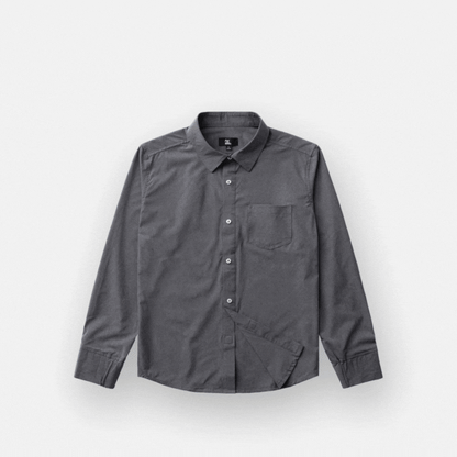 Joe & Bella Everyday Magnetic Button-Down for Men | Tailored-Fit #Heathered Grey