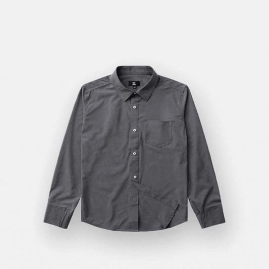 Joe & Bella Everyday Magnetic Button-Down for Men | Tailored-Fit #Heathered Grey