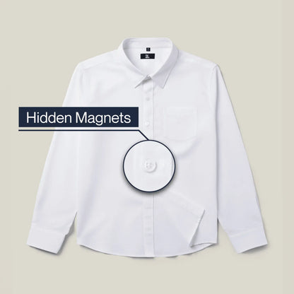 Joe & Bella Magnetic Button-Down for Men | Relaxed-Fit #White