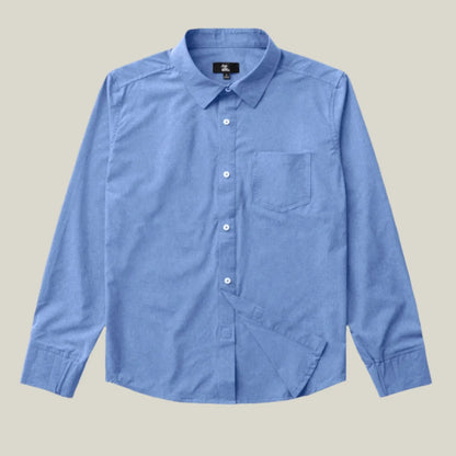 Joe & Bella Heathered Blue / S Magnetic Button-Down for Men | Relaxed-Fit #Heathered Blue