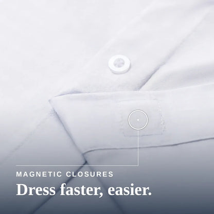 Joe & Bella Magnetic Button-Down for Men | Relaxed-Fit #White