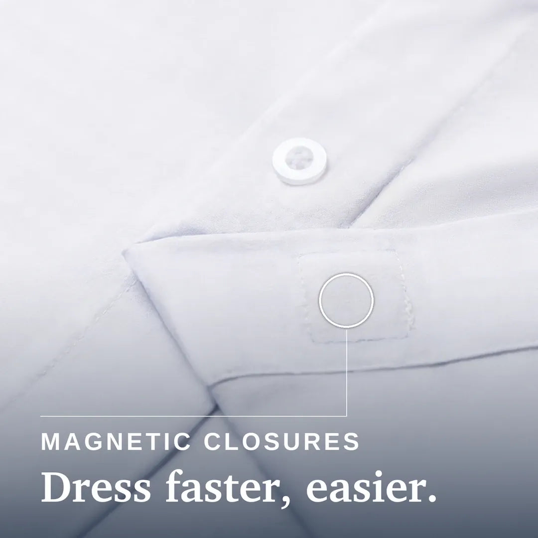 Joe & Bella Magnetic Button-Down for Men | Relaxed-Fit #White