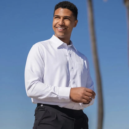 Joe & Bella Magnetic Button-Down for Men | Relaxed-Fit #White