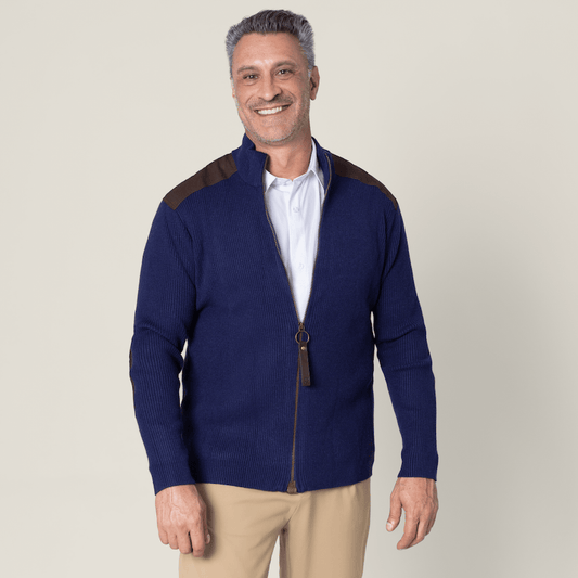 Joe & Bella Signature Magnetic Zip-Up for Men#Navy