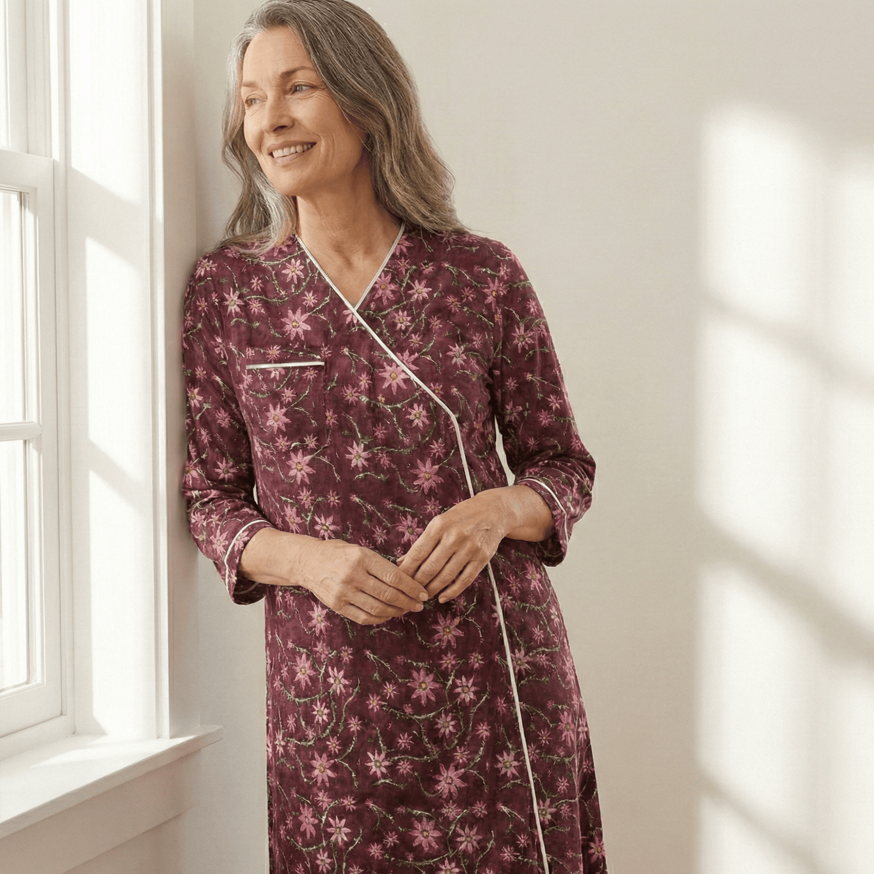 ["Joe & Bella Purple Floral / XS The Everynight Gown", "Purple Floral"]