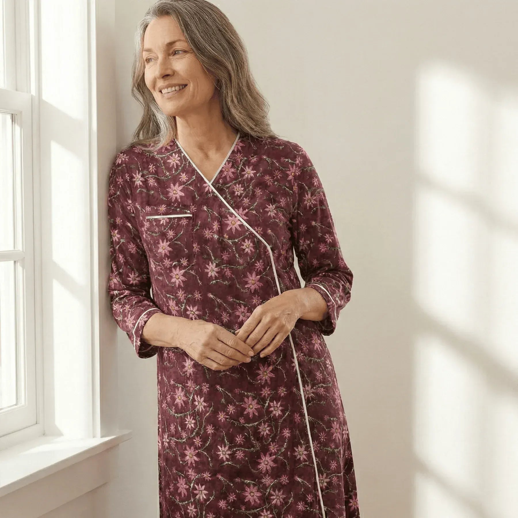 ["Joe & Bella Purple Floral / XS The Everynight Gown", "Purple Floral"]