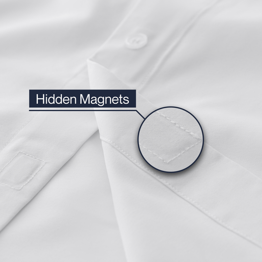 Joe & Bella Short-Sleeve Everyday Magnetic-Button Shirt for Men #White