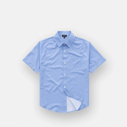 Joe & Bella Short-Sleeve Everyday Magnetic-Button Shirt for Men #Blue Tile