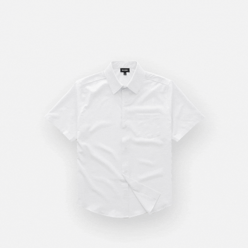 Joe & Bella Short-Sleeve Everyday Magnetic-Button Shirt for Men #White