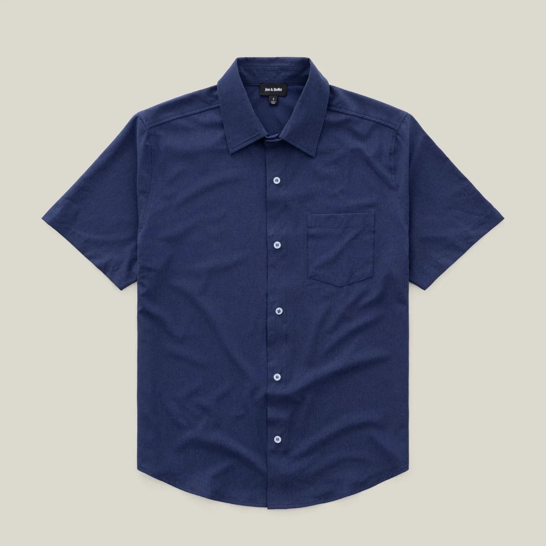 ["Joe & Bella Dark Navy / S Short-Sleeve Everyday Magnetic-Button Shirt for Men ", "Dark Navy"]