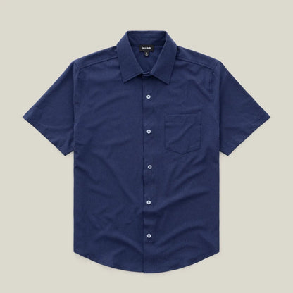 Joe & Bella Dark Navy / S Short-Sleeve Everyday Magnetic-Button Shirt for Men #Dark Navy