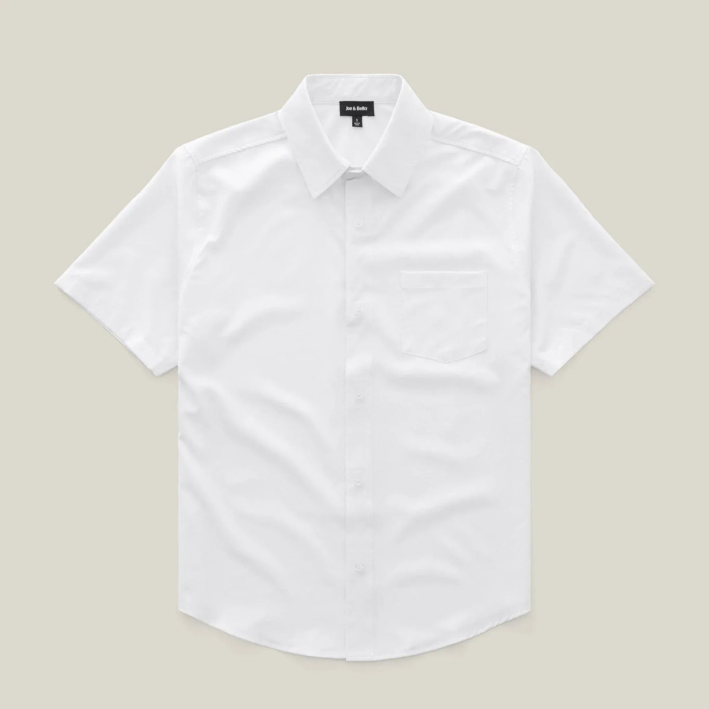 Joe & Bella White / S Short-Sleeve Everyday Magnetic-Button Shirt for Men #White