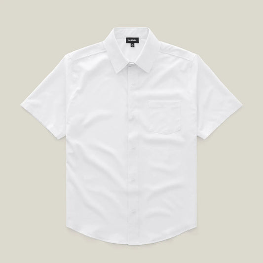 Joe & Bella White / S Short-Sleeve Everyday Magnetic-Button Shirt for Men #White