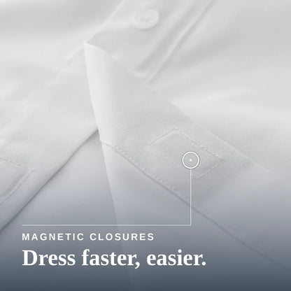 Joe & Bella Short-Sleeve Everyday Magnetic-Button Shirt for Men #White