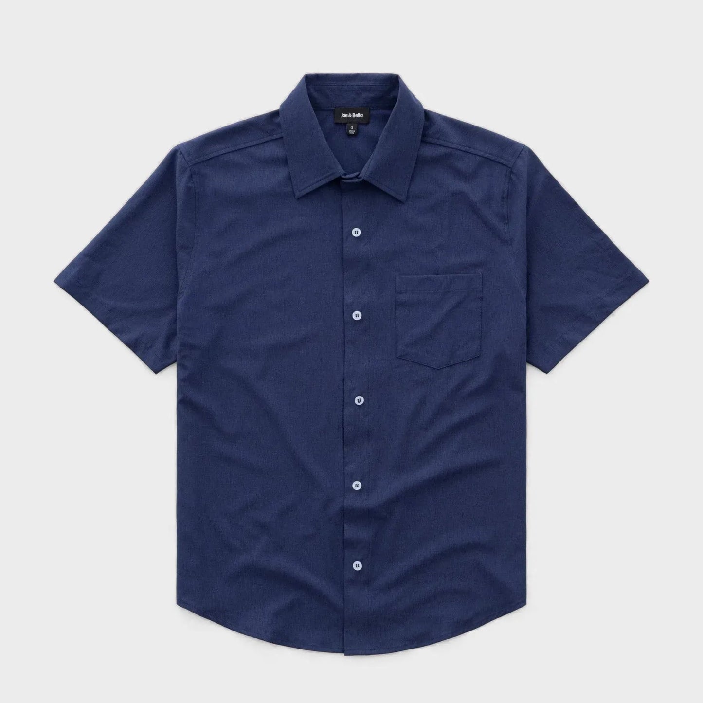 Joe & Bella Short-Sleeve Everyday Magnetic-Button Shirt for Men #Dark Navy