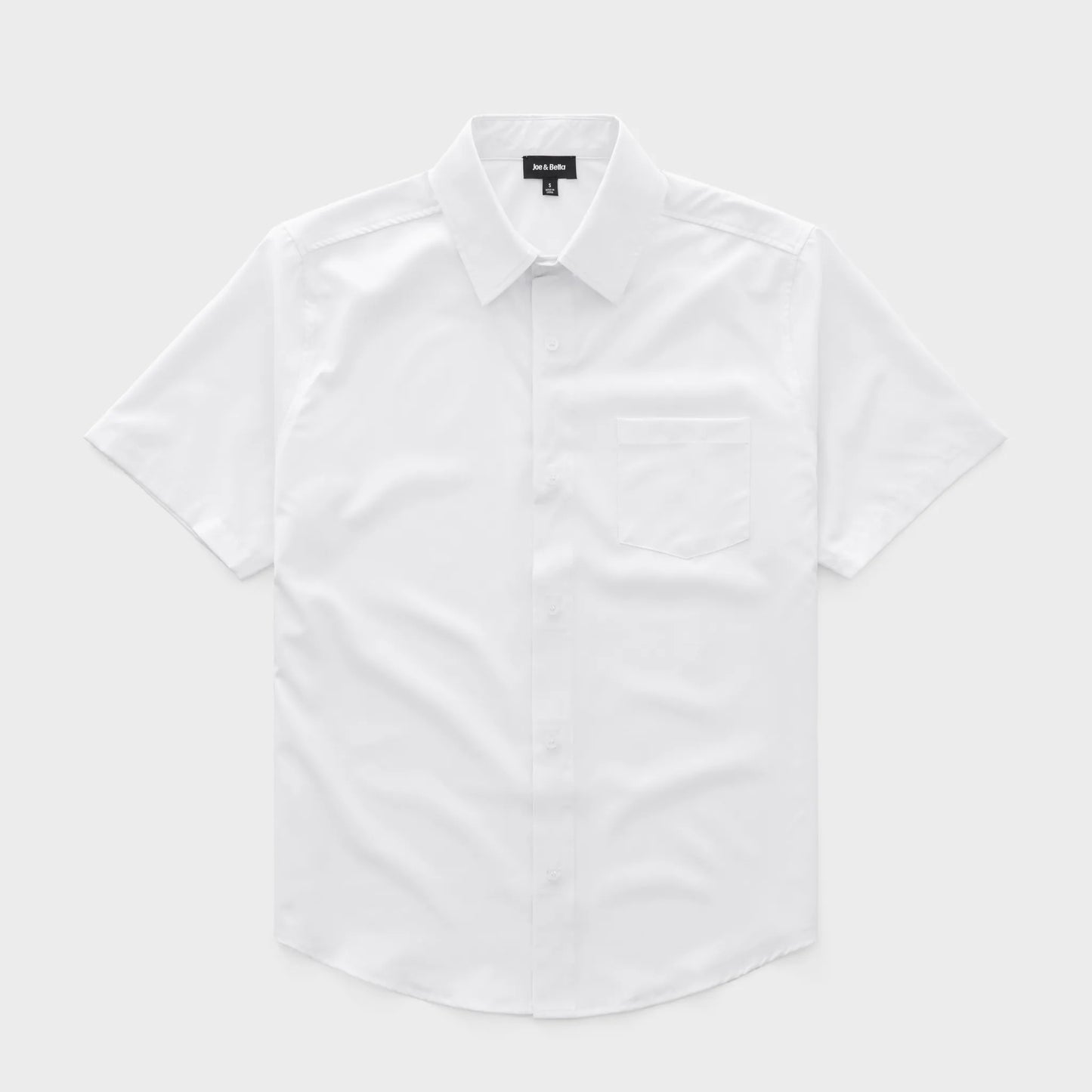 Joe & Bella White / S Short-Sleeve Everyday Magnetic-Button Shirt for Men #White