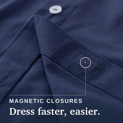 Joe & Bella Short-Sleeve Everyday Magnetic-Button Shirt for Men #Dark Navy