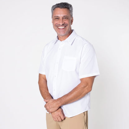 Joe & Bella White / S Short-Sleeve Everyday Magnetic-Button Shirt for Men #White