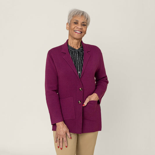 Joe & Bella Signature Magnetic Cardigan for Women#Berry